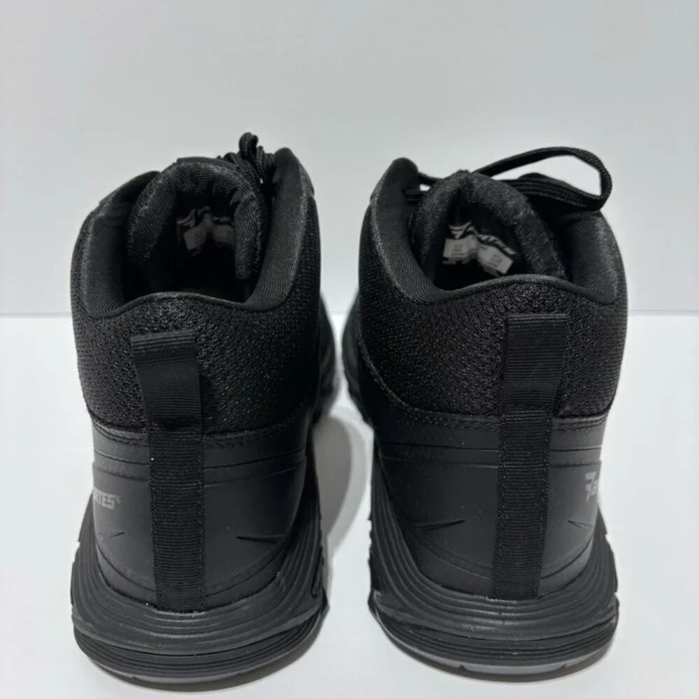 Bates Men’s Rush Mid Cut Black Sneakers, Size 8.5 EW